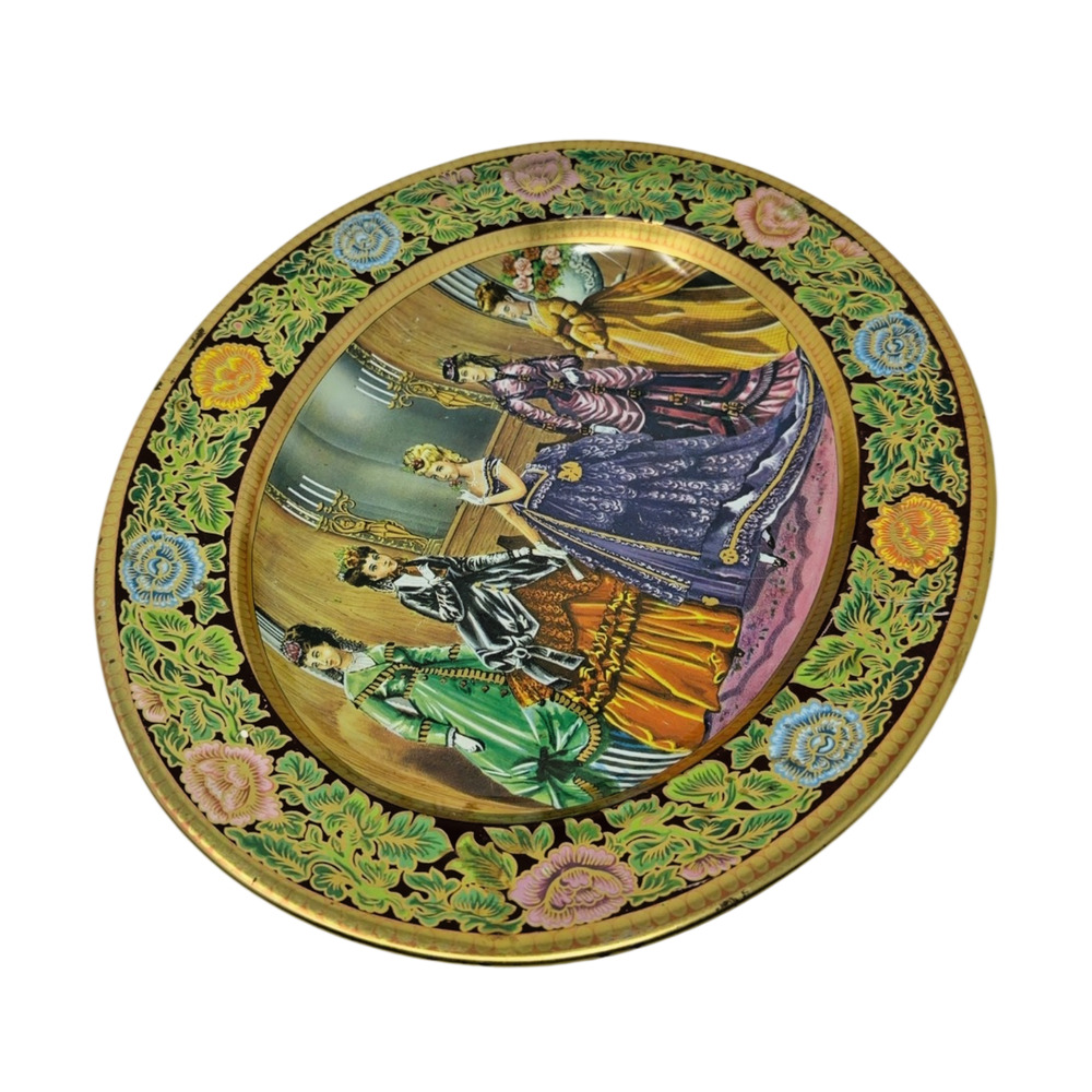 Daher Decorative Ware England Oval Tole Serving Tray Victorian Ladies - Picture 6 of 12